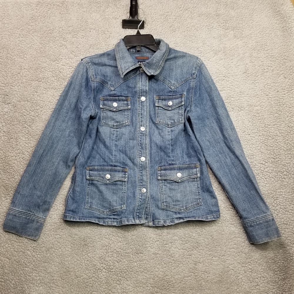 Vintage GAP Stretch Denim Western Chore Trucker Jacket Mid Wash Size M 4-Pocket